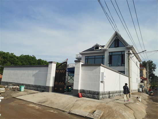 順義田家營別墅外墻水包砂仿石漆高端定制